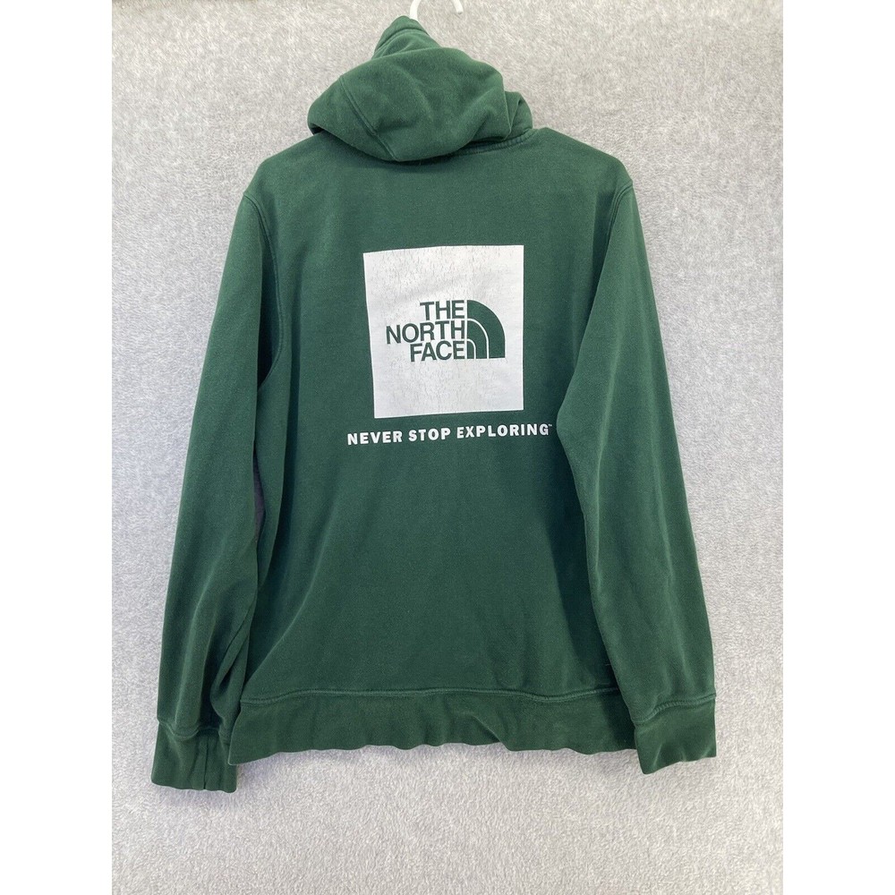 The North Face Adults Hoodie Green Sweater Size Medium Long Sleeve Graphic Print